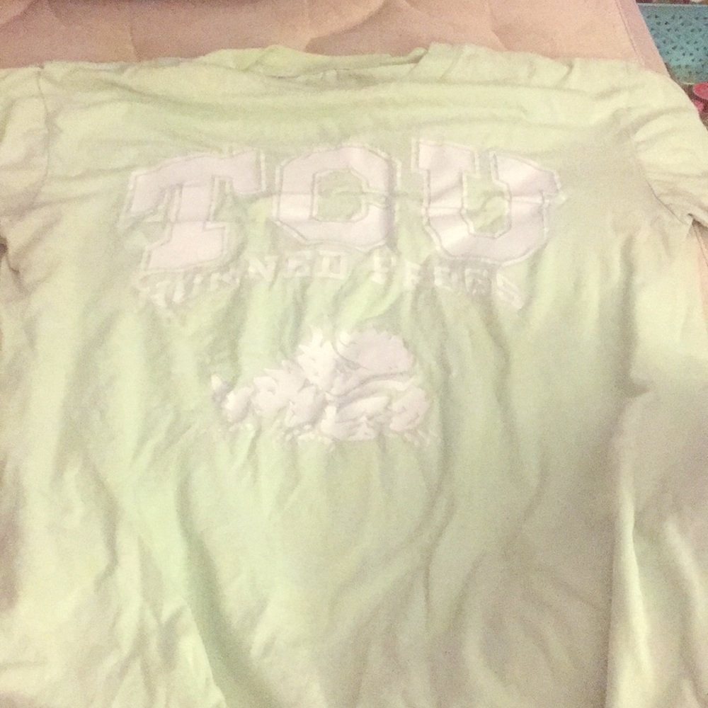 Like green TCU tee